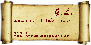 Gasparecz Libériusz névjegykártya